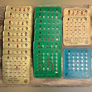 Vintage Pla-mor Bingo King Game Set of 20 Cards or Comment to Split 50s 60s 70s